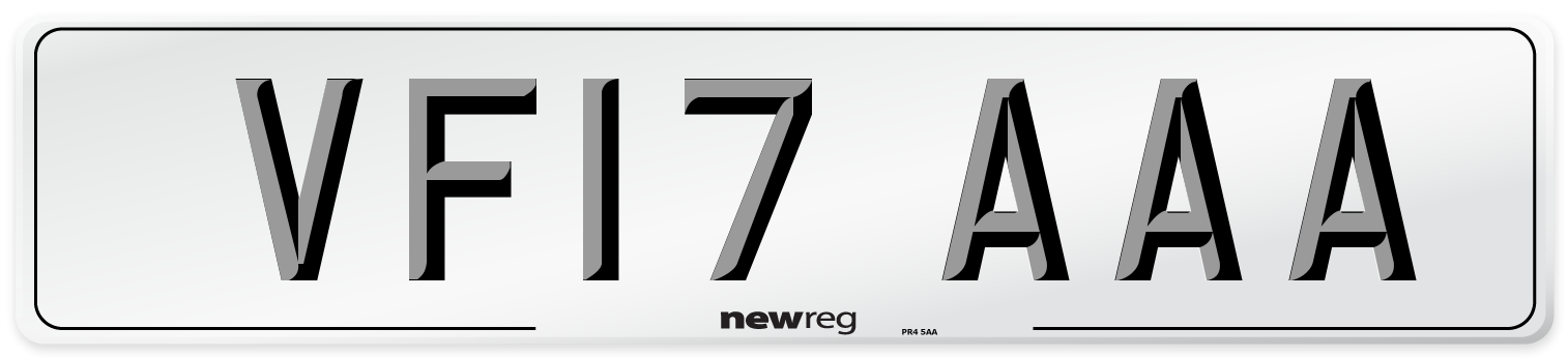 VF17 AAA Number Plate from New Reg